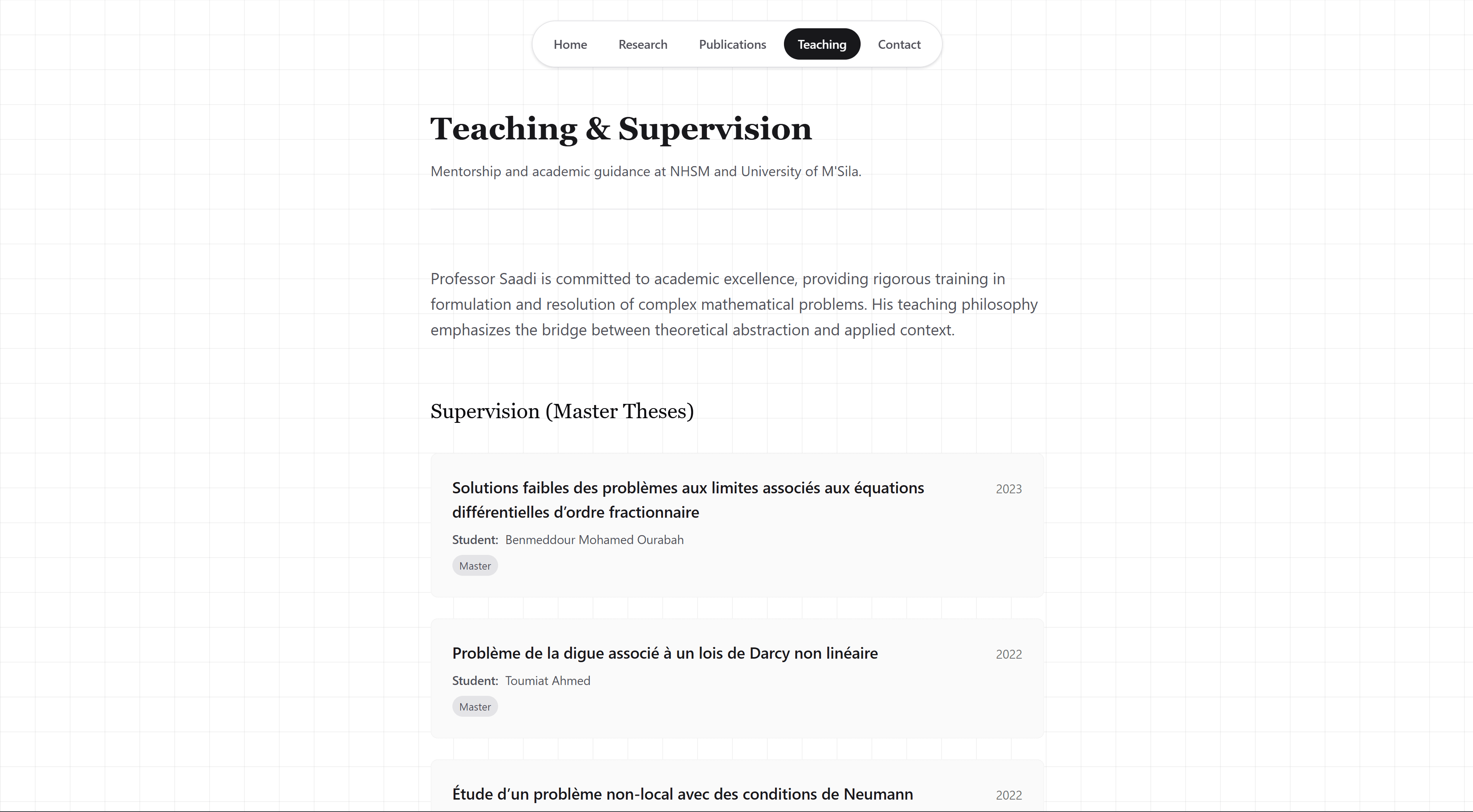 Teaching section from the Saadi starter.